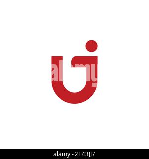 Letter UJ Logo Design. JU Initial Logo Stock Vector