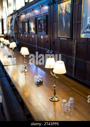 Dining Room, Balliol College (Oldest College in English Speaking World), University of Oxford, Oxford, England, UK, GB. Stock Photo