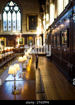 Dining Room, Balliol College (Oldest College in English Speaking World), University of Oxford, Oxford, England, UK, GB. Stock Photo