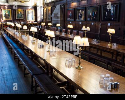 Dining Room, Balliol College (Oldest College in English Speaking World), University of Oxford, Oxford, England, UK, GB. Stock Photo