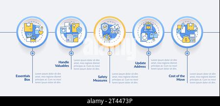 Moving service layout with colorful linear icon concept Stock Vector