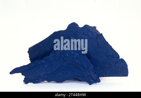 Slate is a foliated metamorphic rock. Sample. Stock Photo