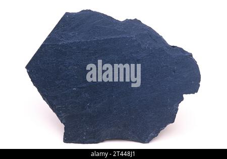 Slate is a foliated metamorphic rock. Sample. Stock Photo