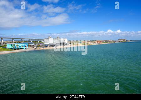 The coast in Corpus Christi with a beautiful North Beach. Texas, USA Stock Photo