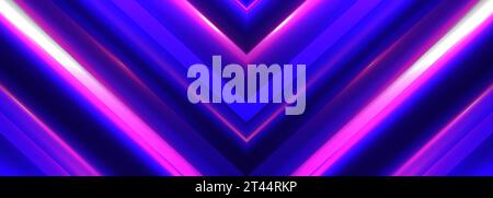 Blue and pink blowing horizontal arrows on a wide abstract background. Vector illustration banner Stock Vector