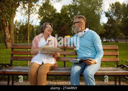 Happy loving couple spending time together on pension Stock Photo
