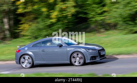Milton Keynes,UK - Oct 28th 2023:  2016 grey Audi TT car driving on an English road Stock Photo