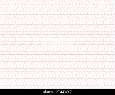 Seamless symmetrical pattern. Abstract waves. Monochrome background with simple lines. Pink vector pattern on transparent background. Stock Vector
