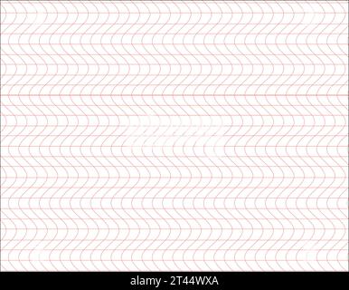 Seamless symmetrical pattern. Abstract waves. Monochrome background with simple lines. Pink vector pattern on transparent background. Stock Vector