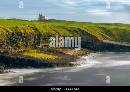 Castle Classiebawn is a Victorian Baronial style castle located in Mullaghmore, County Sligo, Ireland. It is situated on the Wild Atlantic Way and off Stock Photo