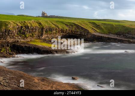 Castle Classiebawn is a Victorian Baronial style castle located in Mullaghmore, County Sligo, Ireland. It is situated on the Wild Atlantic Way and off Stock Photo