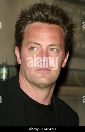 NEW YORK, NY- MAY 16: Matthew Perry arrives to EW/Matrix Men 2006 Upfront, held at The Manor, on May 16, 2006, in New York City. Copyright: xJosephxMarzullox Credit: Imago/Alamy Live News Stock Photo