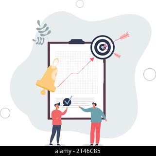 Working on project for effective goal accomplishment.Teamwork job with productive time management. Stock Vector