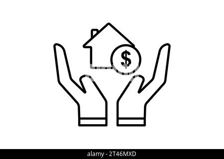 asset icon. icon related to investments and financial concepts. Line icon style. Simple vector design editable Stock Vector
