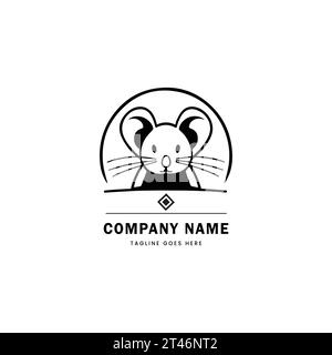vector rat company logo template Stock Vector