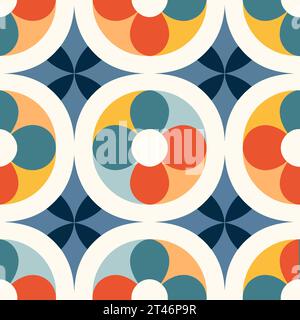 Colorful kaleidoscope. Seamless floral pattern. Vector illustration Stock Vector