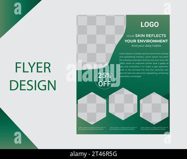 poster flyer pamphlet brochure cover design layout space for photo background, vector illustration template in A4 size Stock Vector