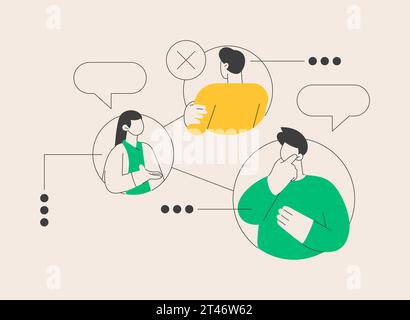 Social Interaction Skills abstract concept vector illustration. Stock Vector