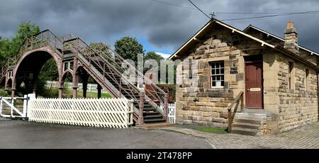 Beamish living history museum. UK. North eastern england. Vintage preserved railway equipment. Stock Photo