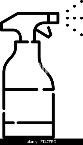 Cleaning spray. Household detergent. Pixel perfect, editable stroke Stock Vector