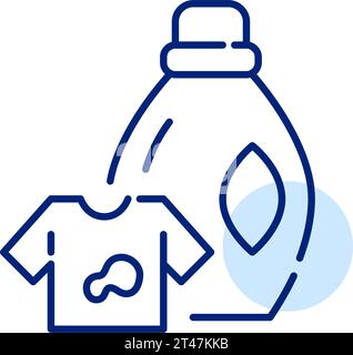 Stain removing liquid laundry detergent. Pixel perfect icon Stock Vector