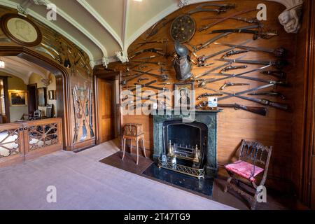 Abbotsford House, Abbotsford, Melrose, Roxburghshire, Scotland, UK - home of Sir Walter Scott - interior view Stock Photo