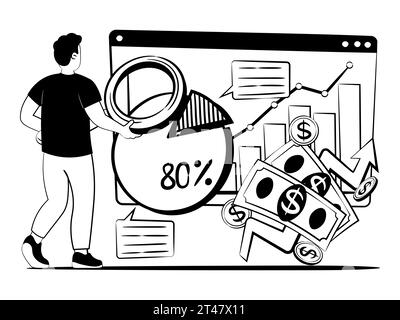 man cartoon infographic statistics Stock Vector Image & Art - Alamy