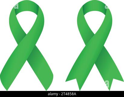 Mental health awareness ribbons vector set Stock Vector