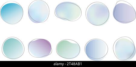 Vector Hand-Drawn Loose-Shaped Frame And Background With Text Space Set Isolated On A White Background. Stock Vector