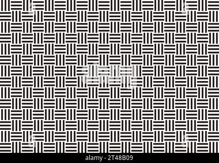 Japanese Vintage Seamless Pattern On A White Background. Vector Illustration. Horizontally And Vertically Repeatable. Stock Vector