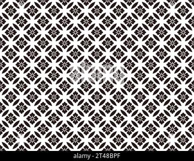 Vector Seamless Background With Japanese Vintage Pattern. Horizontally And Vertically Repeatable. Stock Vector