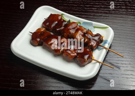 chicken skewers in teriyaki sauce Stock Photo