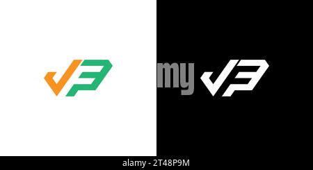 JF Logo, JF Monogram, Initial JF Logo, Letter JF negative space logo, Icon, Vector Stock Vector