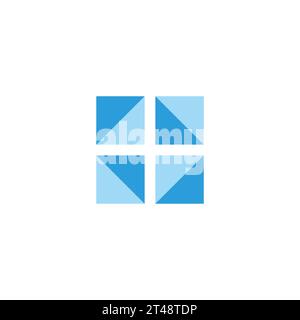 triangles gradient windows glass abstract logo vector Stock Vector