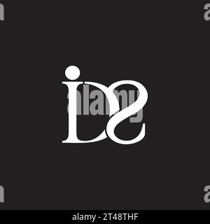 letter id2 simple linked logo vector Stock Vector