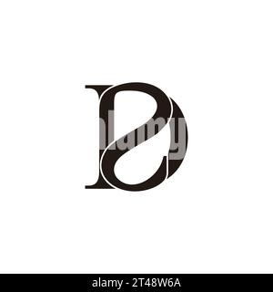 letter 2d curves linked simple logo vector Stock Vector