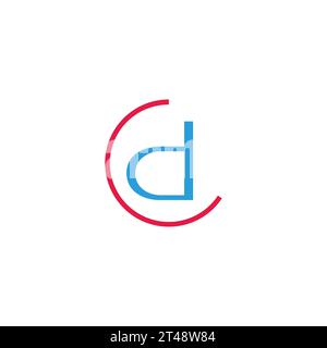 letter cd motion circle abstract logo vector Stock Vector