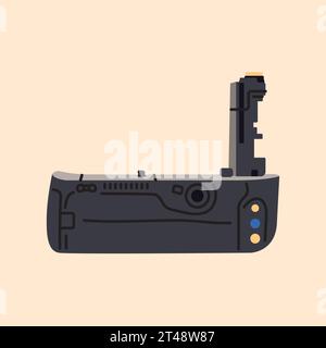 Photo camera charger color icon. Electronic device. Vector isolated illustration. Stock Vector
