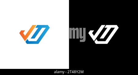 JU Logo, JU Monogram, Initial JU Logo, Letter JU negative space logo, Icon, Vector Stock Vector