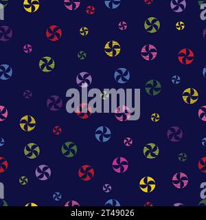 turbine fan machine rotation rough seamless pattern vector Stock Vector