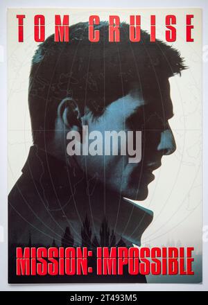 Front cover of publicity information for the movie Mission: Impossible, which was released in 1996 Stock Photo