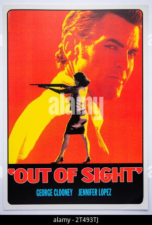 Front cover of publicity information for the movie Out of Sight, which was released in 1998 Stock Photo