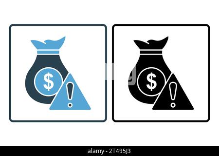 investment risk icon. icon related to investments and financial concepts. Solid icon style. Simple vector design editable Stock Vector