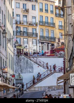 Baixa central neighborhood of Lisbon Portugal Stock Photo