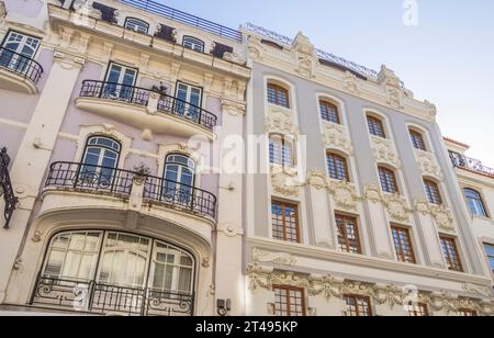 Baixa central neighborhood of Lisbon Portugal Stock Photo