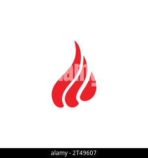 letter d curves flame simple abstract logo vector Stock Vector