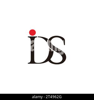 letter ids simple linked logo vector Stock Vector
