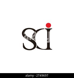 letter sci simple linked logo vector Stock Vector