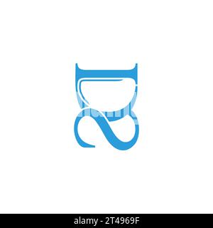 goggles glass simple curves logo vector Stock Vector