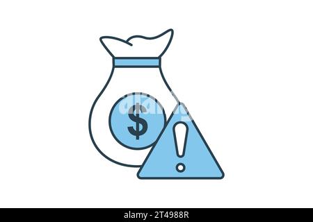 investment risk icon. icon related to investments and financial concepts. Flat line icon style. Simple vector design editable Stock Vector
